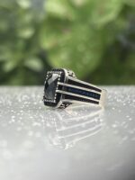 BLACK ZIRCON 925 SILVER RING #217 - Image 2