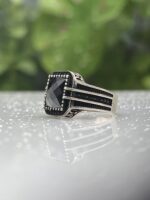 BLACK ZIRCON 925 SILVER RING #216 - Image 2