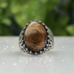 SCRIPTED CREST 925 SILVER RING #211