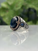 CAT,S EYE STONE 925 silver ring #205 - Image 2