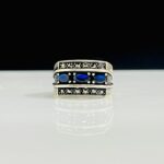 BLUE ZIRCON STONE 925 SILVER RING #232