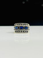 BLUE ZIRCON STONE 925 SILVER RING #232