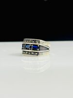 BLUE ZIRCON STONE 925 SILVER RING #232 - Image 2