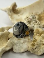 Yemini Aqeeq Stone 925 silver ring #234