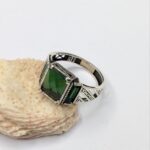 GREEN ZIRCON 925 SILVER RING #241