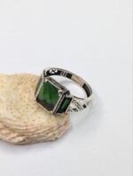 GREEN ZIRCON 925 SILVER RING #241